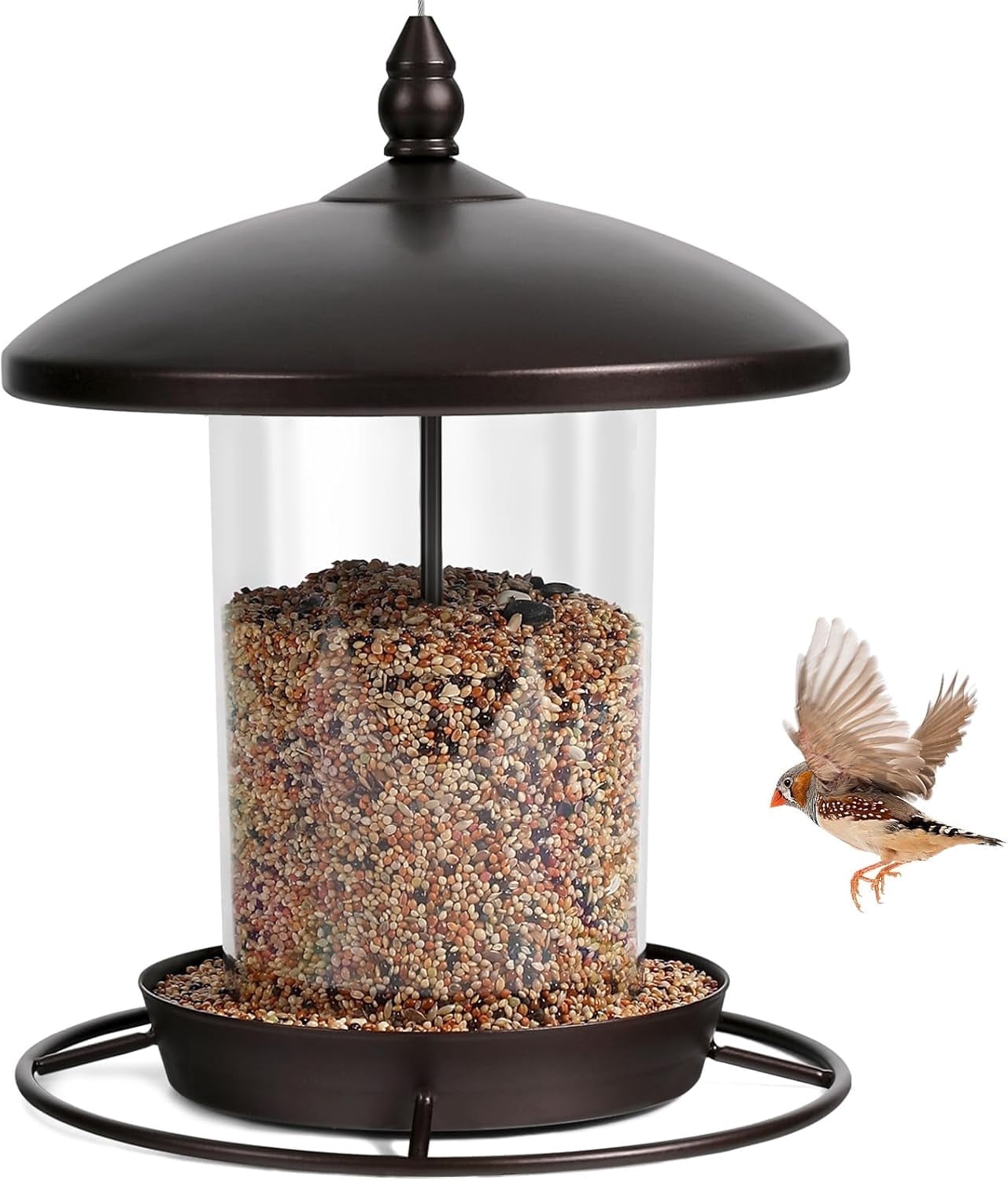 KEENSTONE Bird Feeder for Outdoors - 360° Feeding Perch
