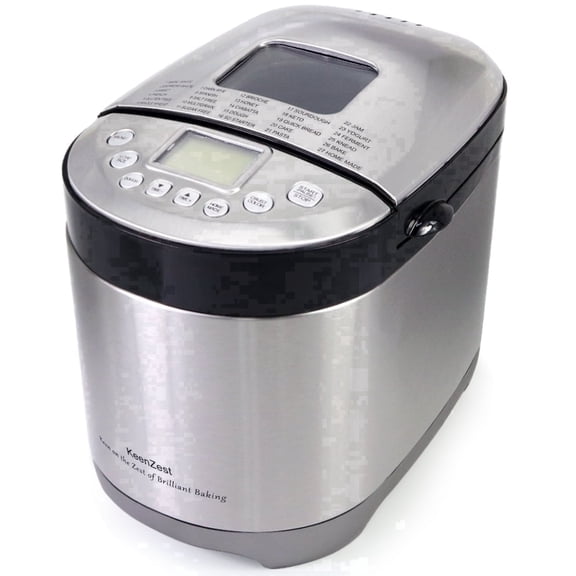 KEENZEST 27-in-1 Smart Bread Maker, Gluten-Free Setting 2LB Stainless Steel with Homemade Cycle
