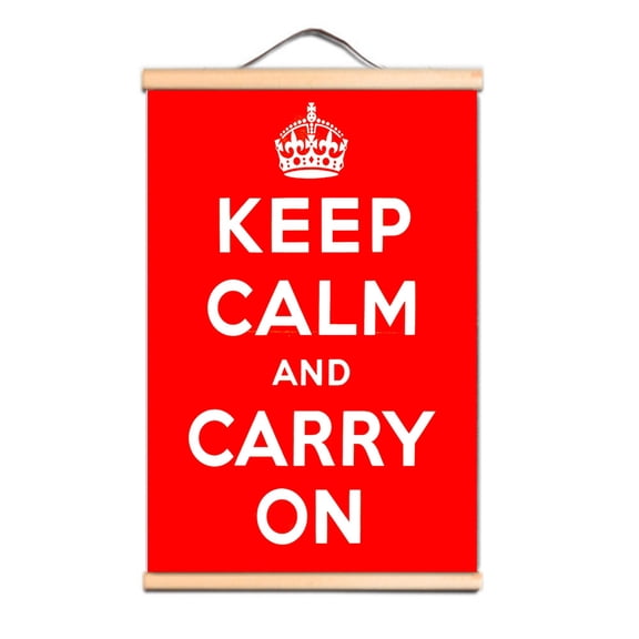 KEEP CALM AND CARRY ON Inspiring Motivational Quotes Poster Hanging Canvas Print Art Scroll Painting Wall Art Banner For Living Room Office Classroom bedroom Gallery Home Decor,Multicolor,40X30 CM