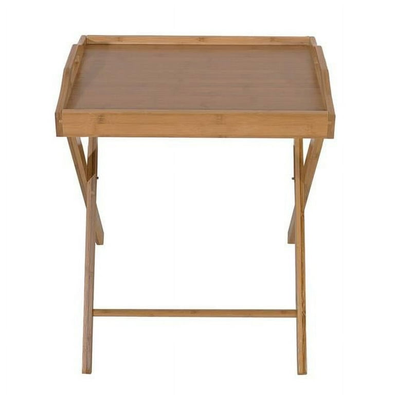 KEEP IN STOCK Folding Tables Flood Standing Folding Dining Table Wood Color for Eating Portable TV Tray Flood Standing Folding Dining Table for Eating Reading Watching TV Walmart