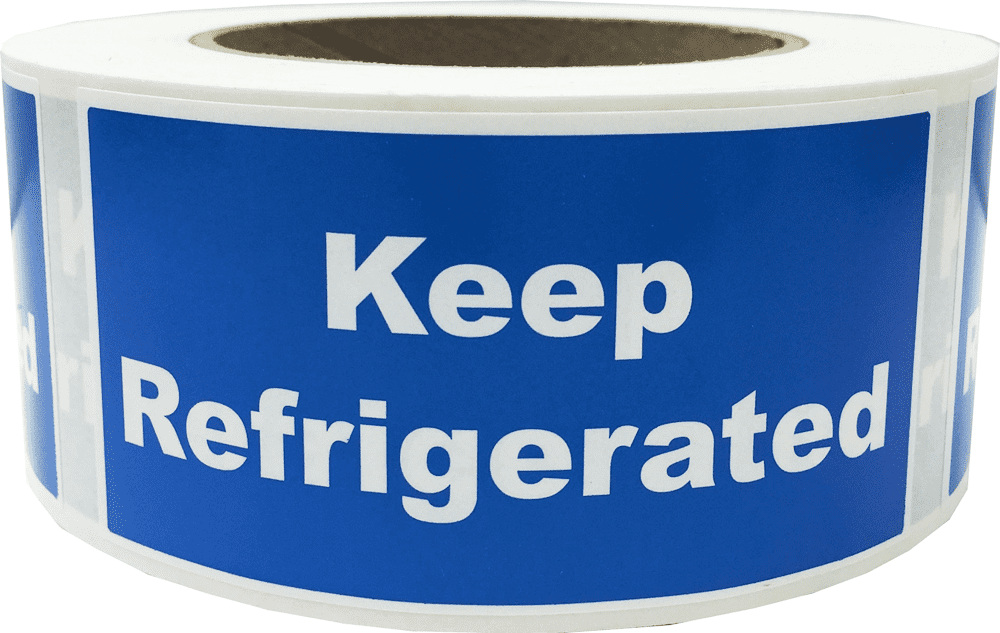 KEEP REFRIGERATED Labels | 2 x 4