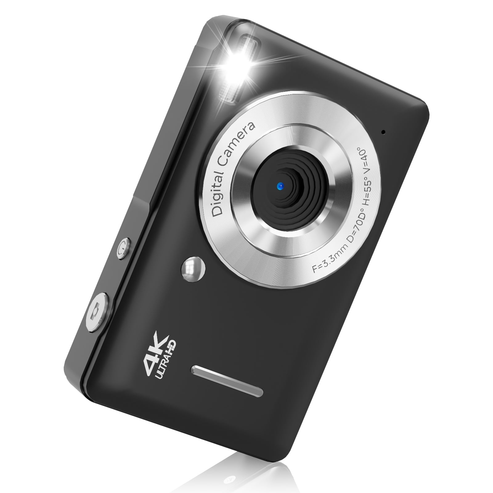 KEEPBERRY fhd Point and Shoot Digital Camera for Kids with , smile Capture, 20 Filters, Built-in Flash & Type-C Cable(Black)