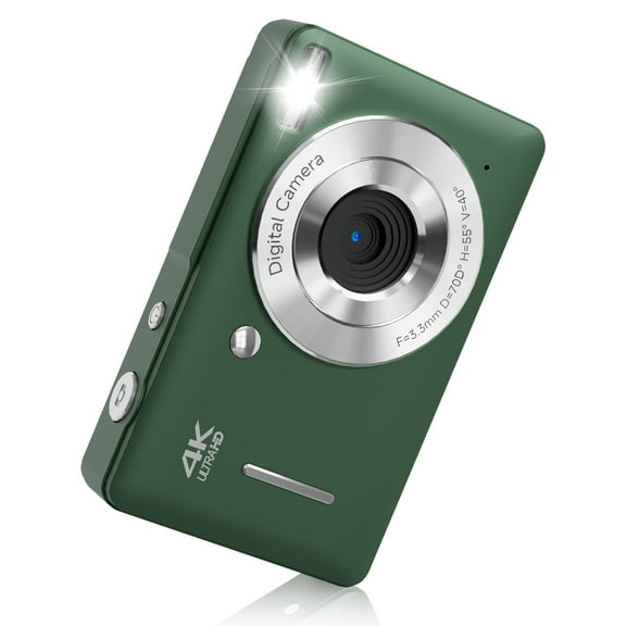 KEEPBERRY fhd Point and Shoot Digital Camera for Kids with , smile Capture, 20 Filters, Built-in Flash & Type-C Cable(Green)