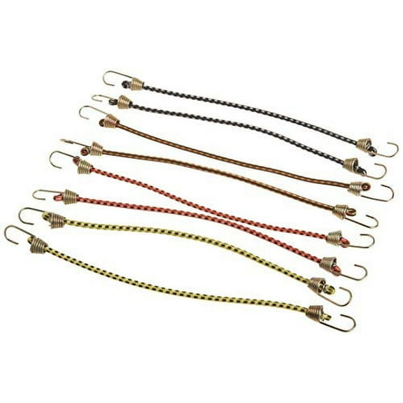KEEPER - 10" Mini Bungee Cords in Assorted Colors, 8 Pack