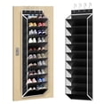 thumbnail image 1 of KEEPJOY 10 Tiers Over The Door Shoe Organizer, Hanging Shoe Holder for Door with Large Deep Pockets, Fits 20-30 Pairs Shoe Rack for Sneakers, Boots, Black, 1 of 8