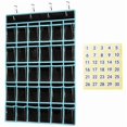 thumbnail image 1 of KEEPJOY 30 Pockets Classroom Pocket Chart Organizer,Black Cell Phones Calculator Holder for Classroom Storage Hanging Wall or Door, 1 of 8