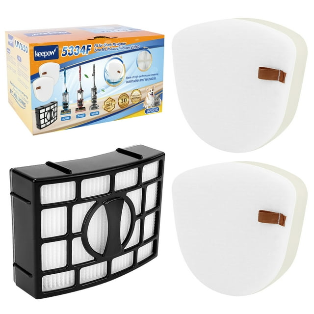KEEPOW Filter Kit for Shark Navigator Vacuum ZU561, ZU562, Part