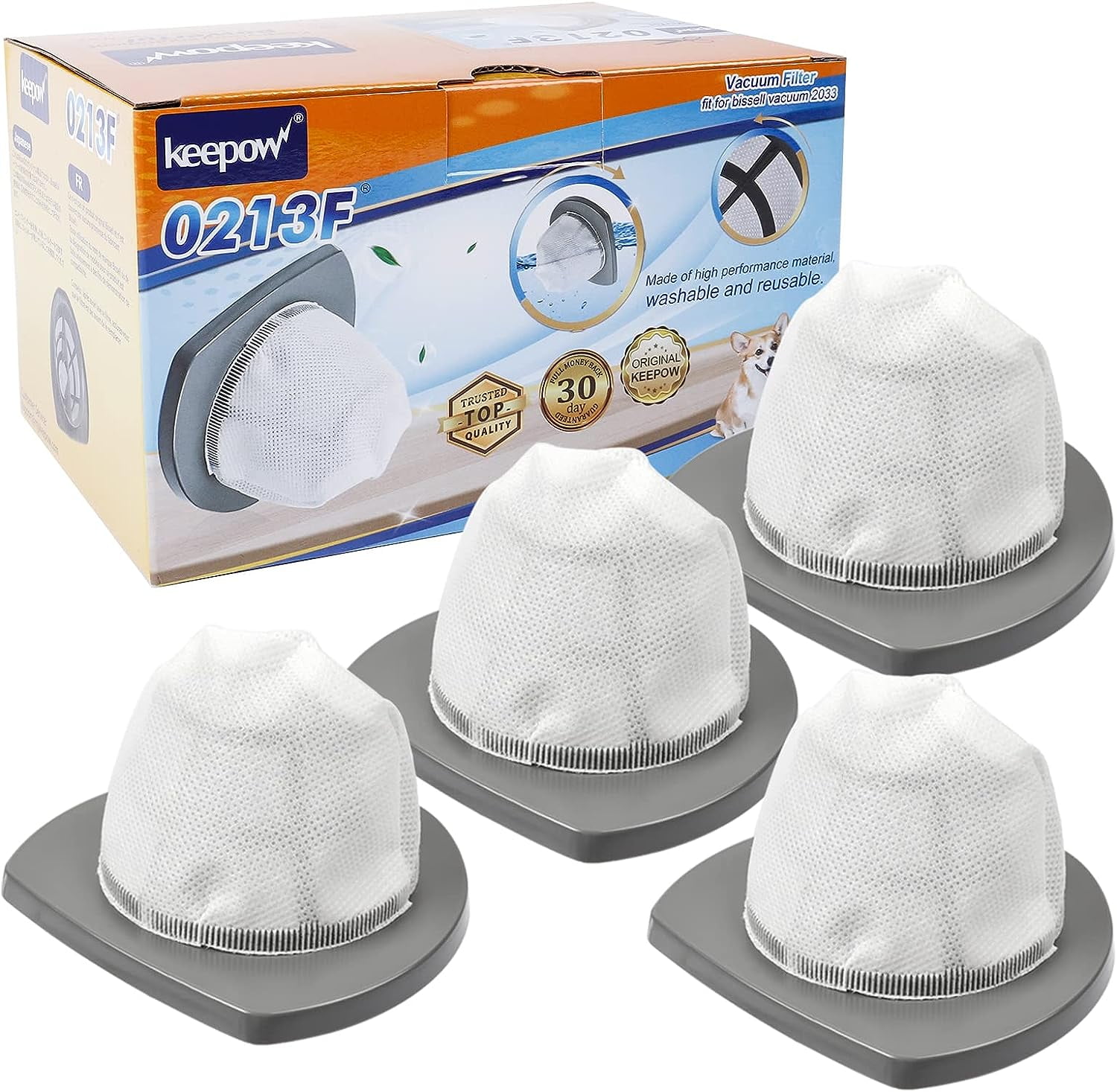 KEEPOW 2033 Vacuum Filters Compatible with Bissell Featherweight Stick