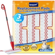 KEEPOW 3 Pack Mop Pads Replacement for O-Cedar Promist MAX Mop, Washable and Reusble Microfiber Spray Mop Pads for Floor cleaning