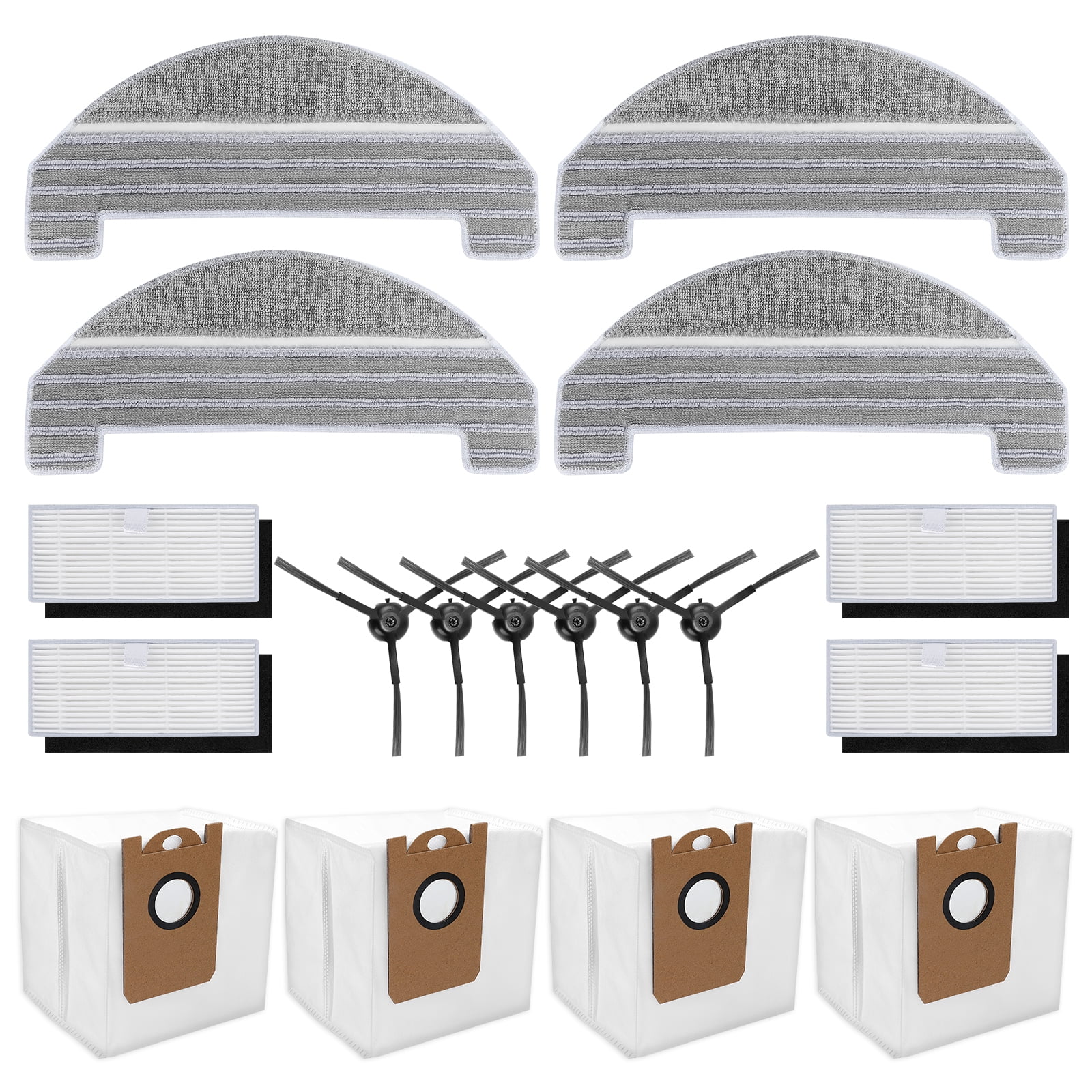 KEEPOW Replacement Parts for ihome Autovac Nova Robot Vacuum, Set of 4