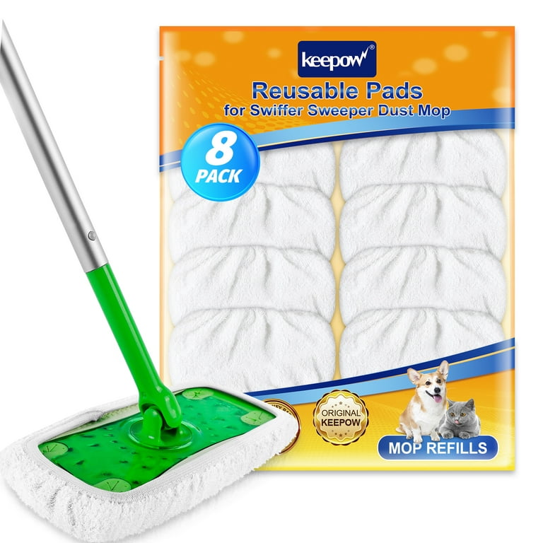 ZOYDP Lot de 8 chiffons réutilisables pour Swiffer Sweeper Mop