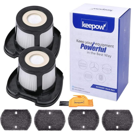KEEPOW Vacuum Filter Replacement for Bissell Pet Hair Eraser Hand Vac. 2284W 2390 2389 2390A, Compare to Part # 1614212, 1614203 & 1614204