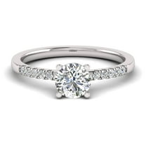 KEEPSTAR 1.00 Ct. T.W. Diamond Halo Engagement Ring, 10K White Gold
