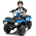 thumbnail image 1 of KEEPSUN 24V Kids ATV, Ride on Toys for Toddlers, 4 Wheeler Electric Quad with Music, Spring Suspension, LED Lights, 2 Storage Racks, Ride On Car Gift for Boys Girls Ages 2-4 - Blue, 1 of 7