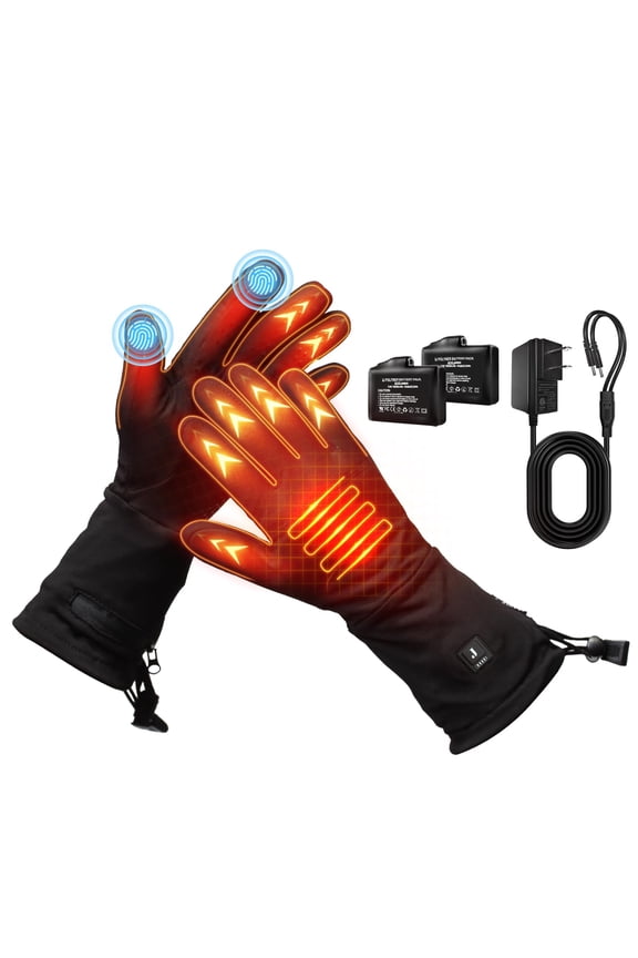 Heated Gloves for Men Women,Electric Heated Gloves Camping Hand Warmers Winter Warm Touchscreen Gloves - Windproof Gloves for Outdoor Riding Skiing Hunting