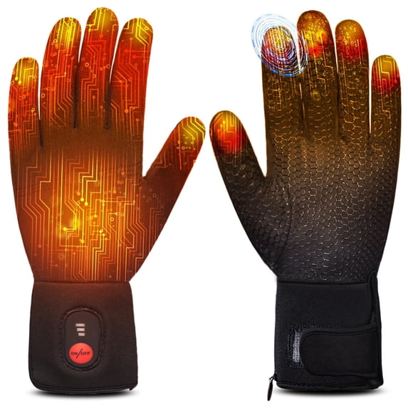 KEEPWARMING Rechargeable Electric Battery Heated Glove Liners for Men Women, Ski/Cycling/hunting