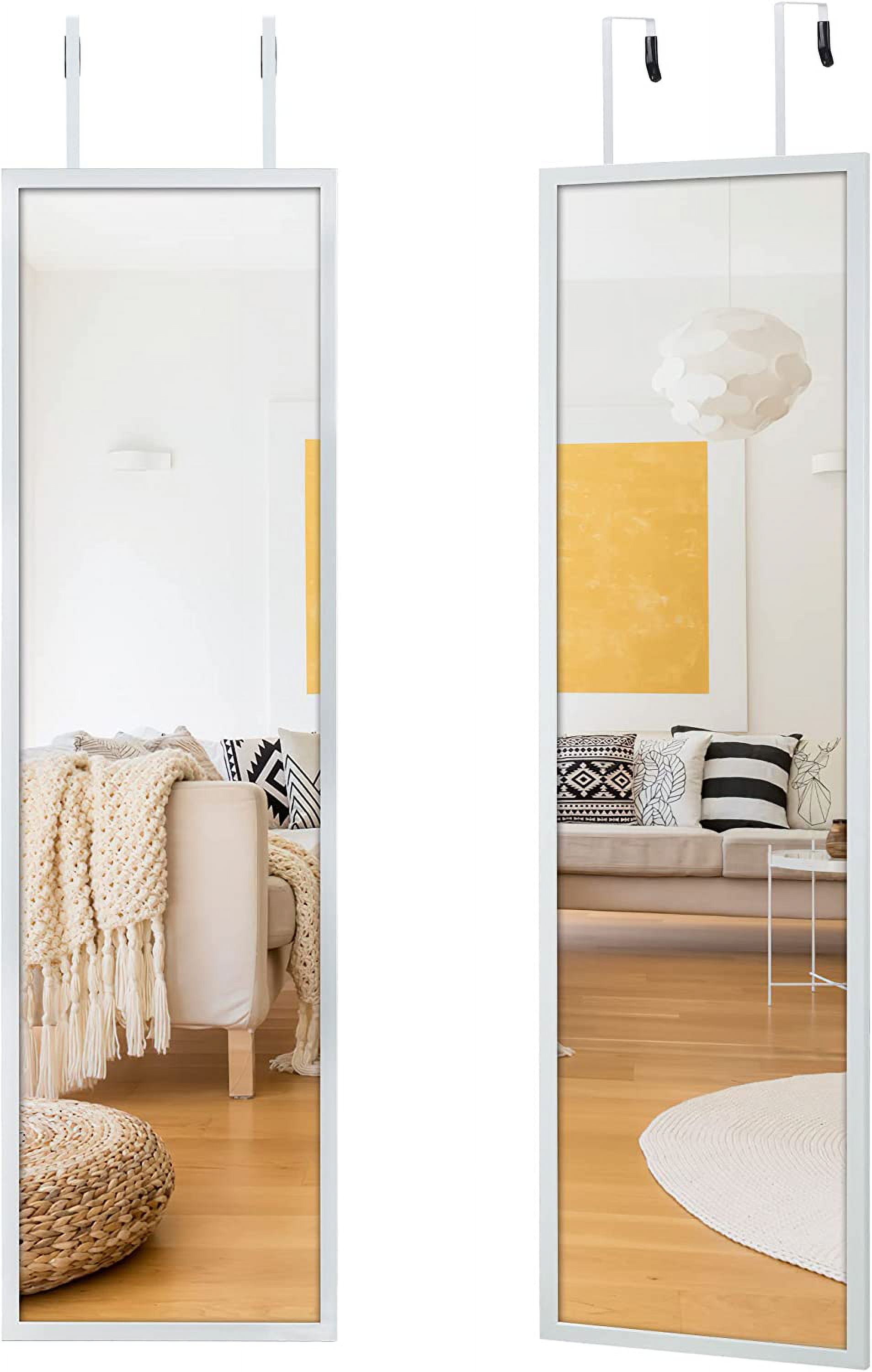 KEERDAO 2 Packs 14x48 Inch Full Length Wall Mirrors, Over Door Mirror