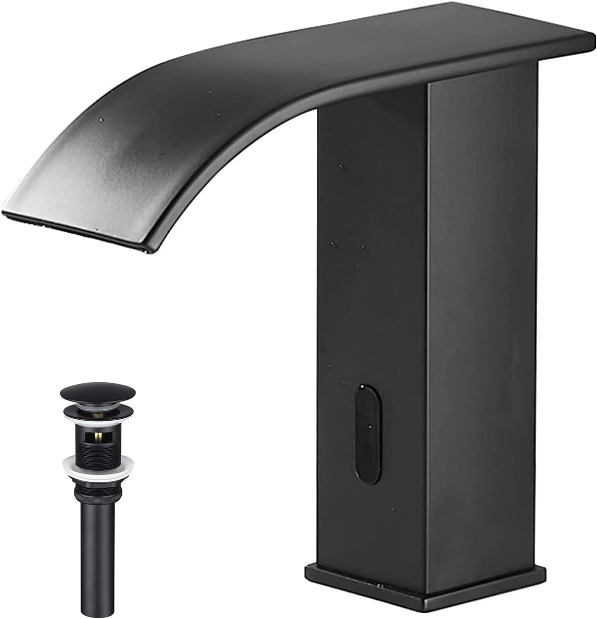 KEERDAO Automatic Touchless Bathroom Sink Faucet Black with Overflow