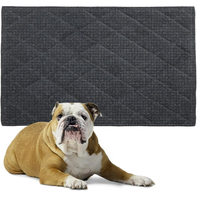 KEERDAO Chew Proof Dog Crate Pad Mat, 22"x35" Indestructible Kennel Pad