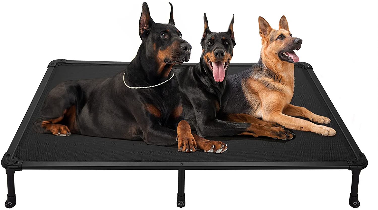 KEERDAO Chew Proof Elevated Dog Bed Cooling Raised Pet Cot Rustless