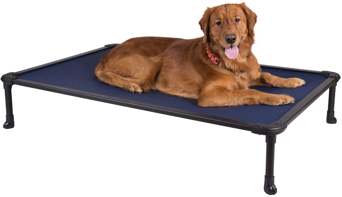 KEERDAO Chew Proof Elevated Dog Bed Cooling Raised Pet Cot Rustless