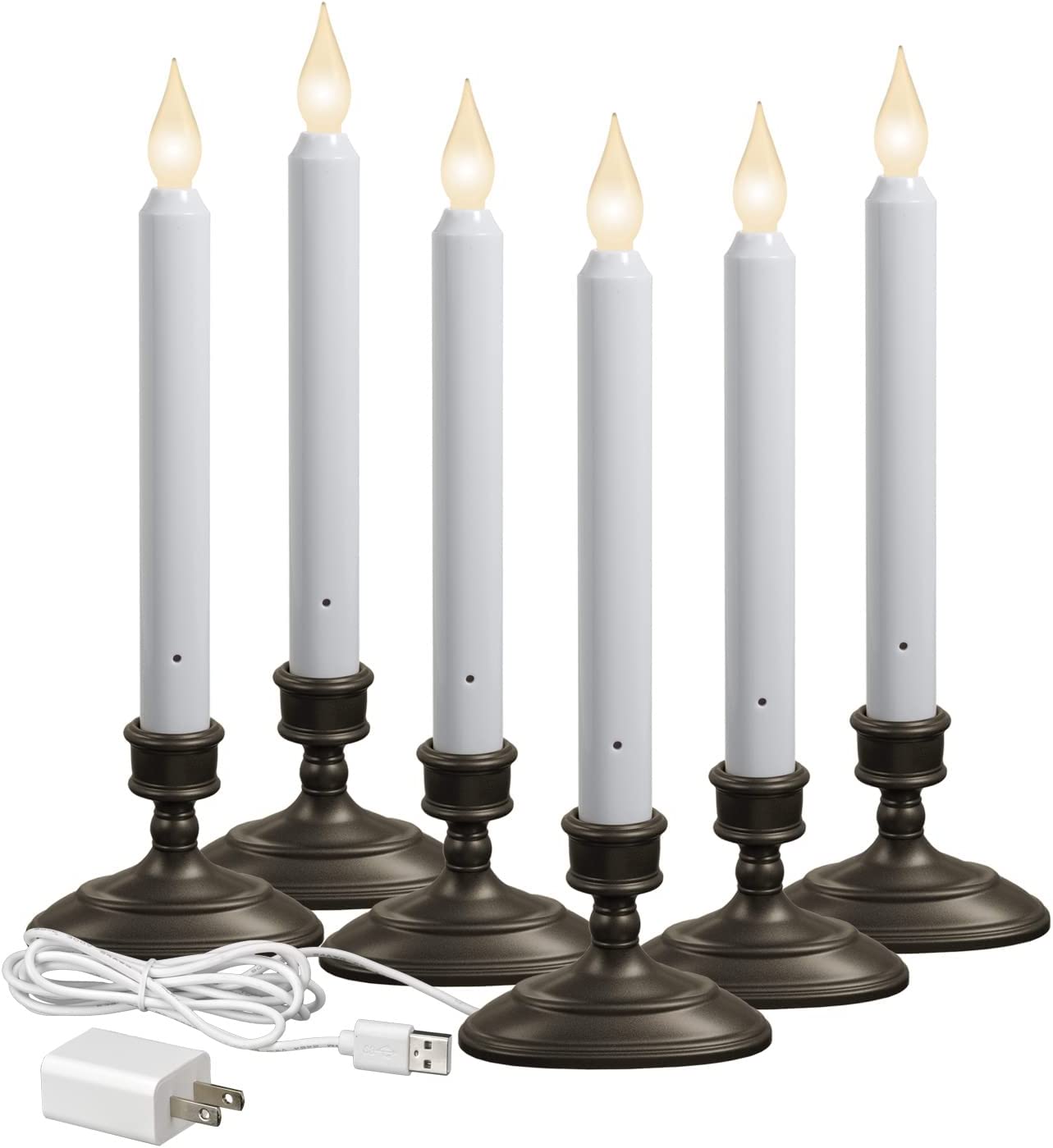 KEERDAO FPC1370A6 Electric LED Plugin Flameless Window Candle with