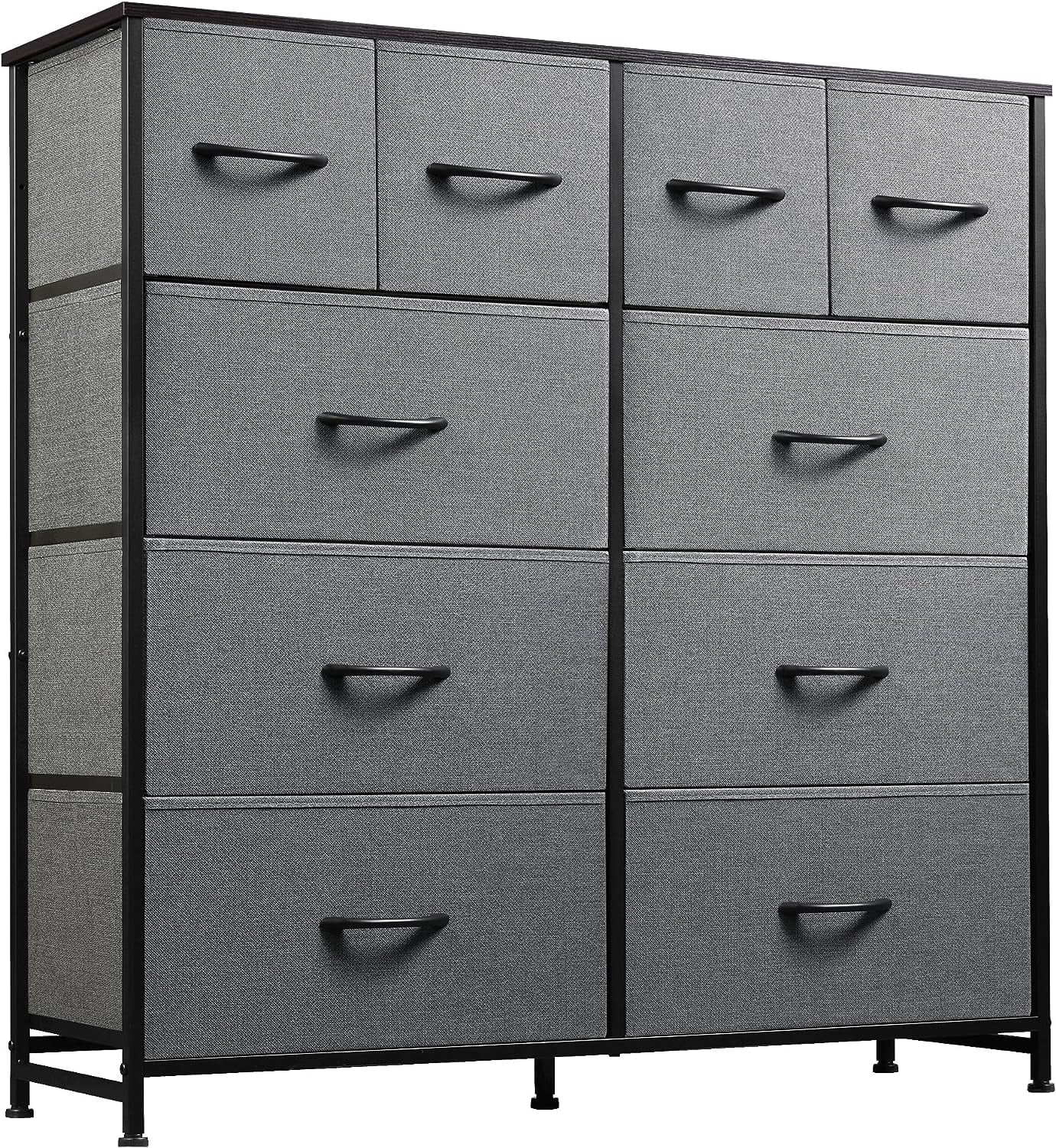 KEERDAO Fabric Dresser for Bedroom, Storage Drawer Unit,Dresser with 10