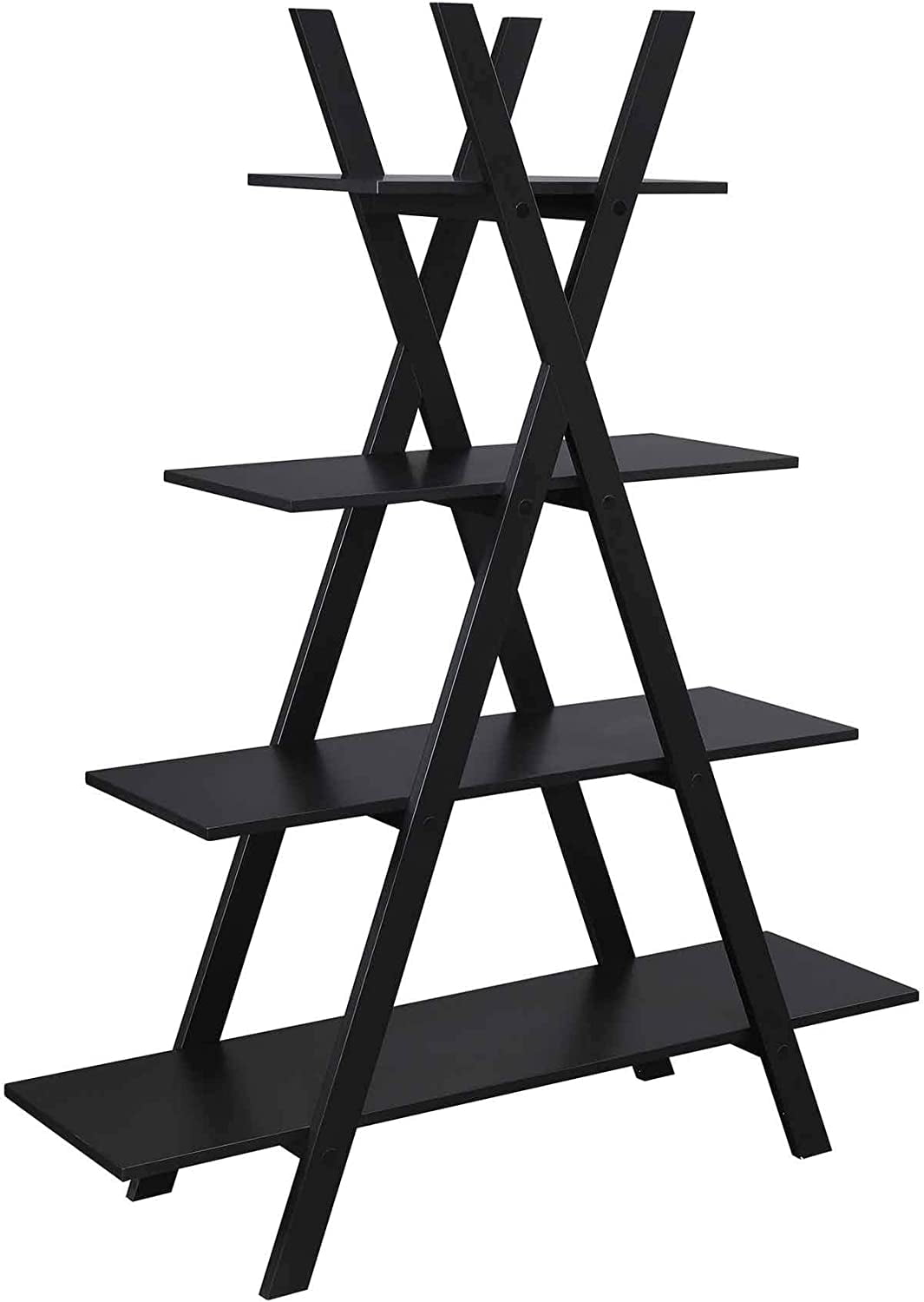 KEERDAO Oxford "A" Frame Bookshelf, Black