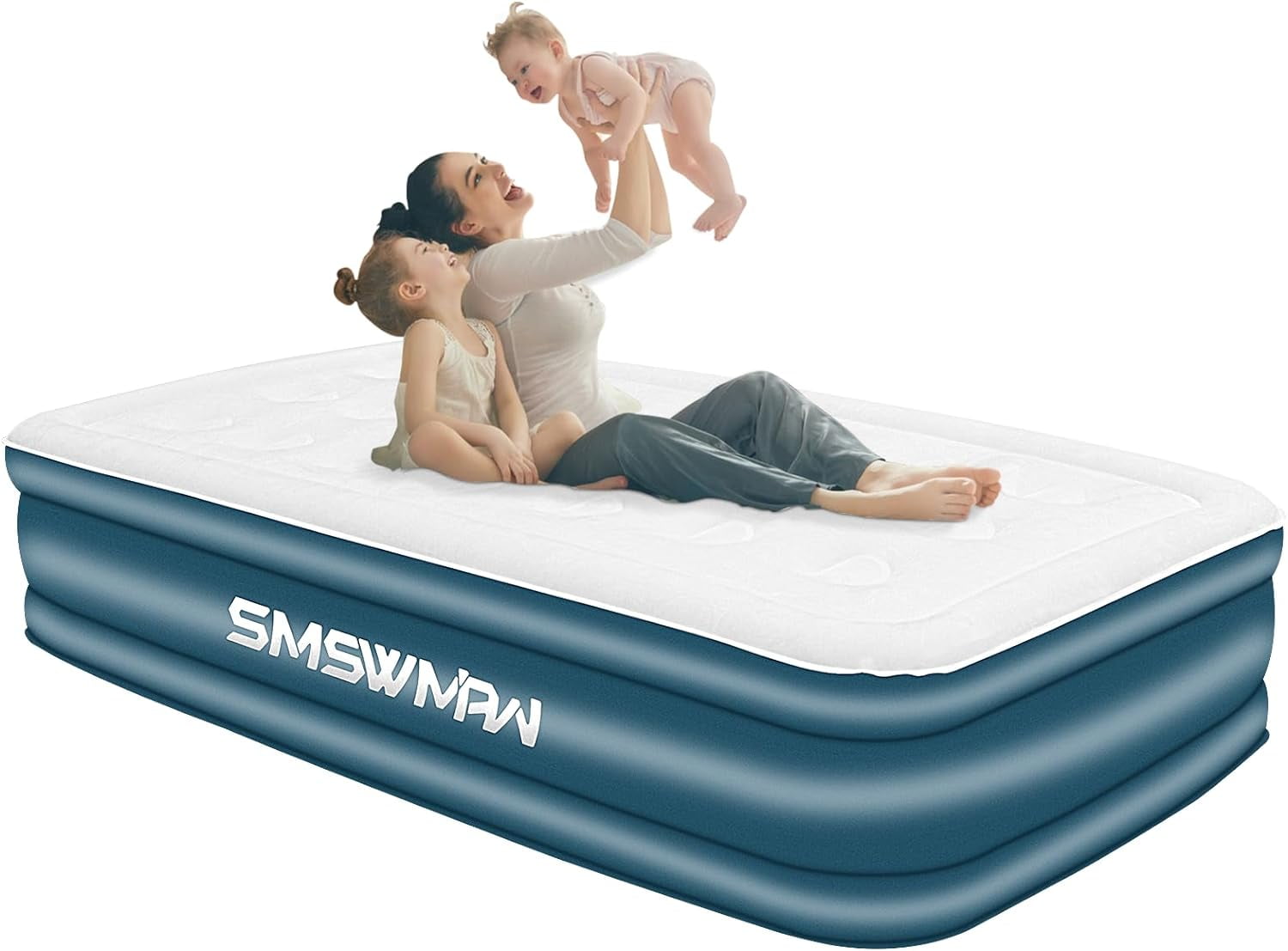 KEERDAO Twin Air Mattress with Built in Pump, 16" Raised Inflatable
