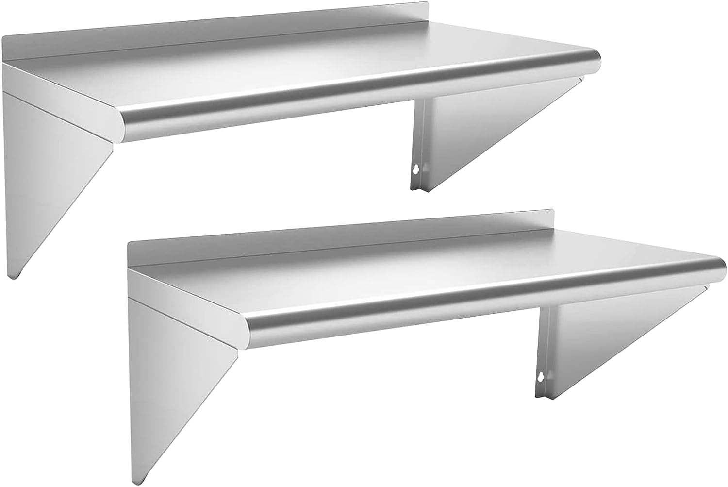 KEERDAO Wall Stainless Steel Shelf, Heavy Duty Metal Shelf, Commercial