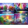 thumbnail image 1 of KEESIN 4 PCS 5D Diamond Painting Kits for Adults Forest Scenery Full Drill Diamond Art Kits Crystal Rhinestone Embroidery Art for Home Wall Decoration 12x16 inch, 1 of 7