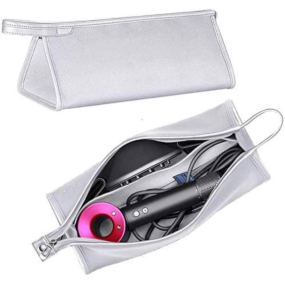 KEESIN Waterproof Hair Dryer Storage Bag Compatible with Dyson Supersonic Dryer Travel Portable Storage Bag (Silver)