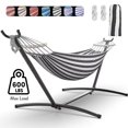thumbnail image 1 of KEESTP Comfortable 2 Person Hammock with Stand,Portable Detachable Brazilian Hammock,600lb Capacity - Black, 1 of 8