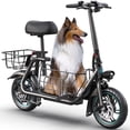 thumbnail image 1 of KEESTP Electric Bike with Basket for Pet, 3 Riding Modes Foldable Electric Scooter for Adults - up to 20 Miles 18.6MPH, 1 of 7