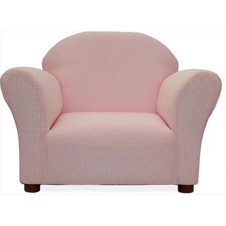 keet roundy kid's chair gingham, pink