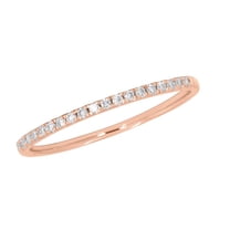 KEEVA JEWELS 0.10 Carat F-G/VS Lab Grown Diamond 1.3 mm Anniversary Ring for Women Made in 18K Rose Gold Size 6