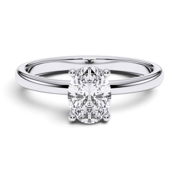 KEEVA JEWELS 1.00 CT TO 5.00 CT Oval Cut Moissanite Ring for Women, E/VVS-VS, 10K, 14K & 18K Solid Gold Solitaire Engagement Ring Size 5 to 10