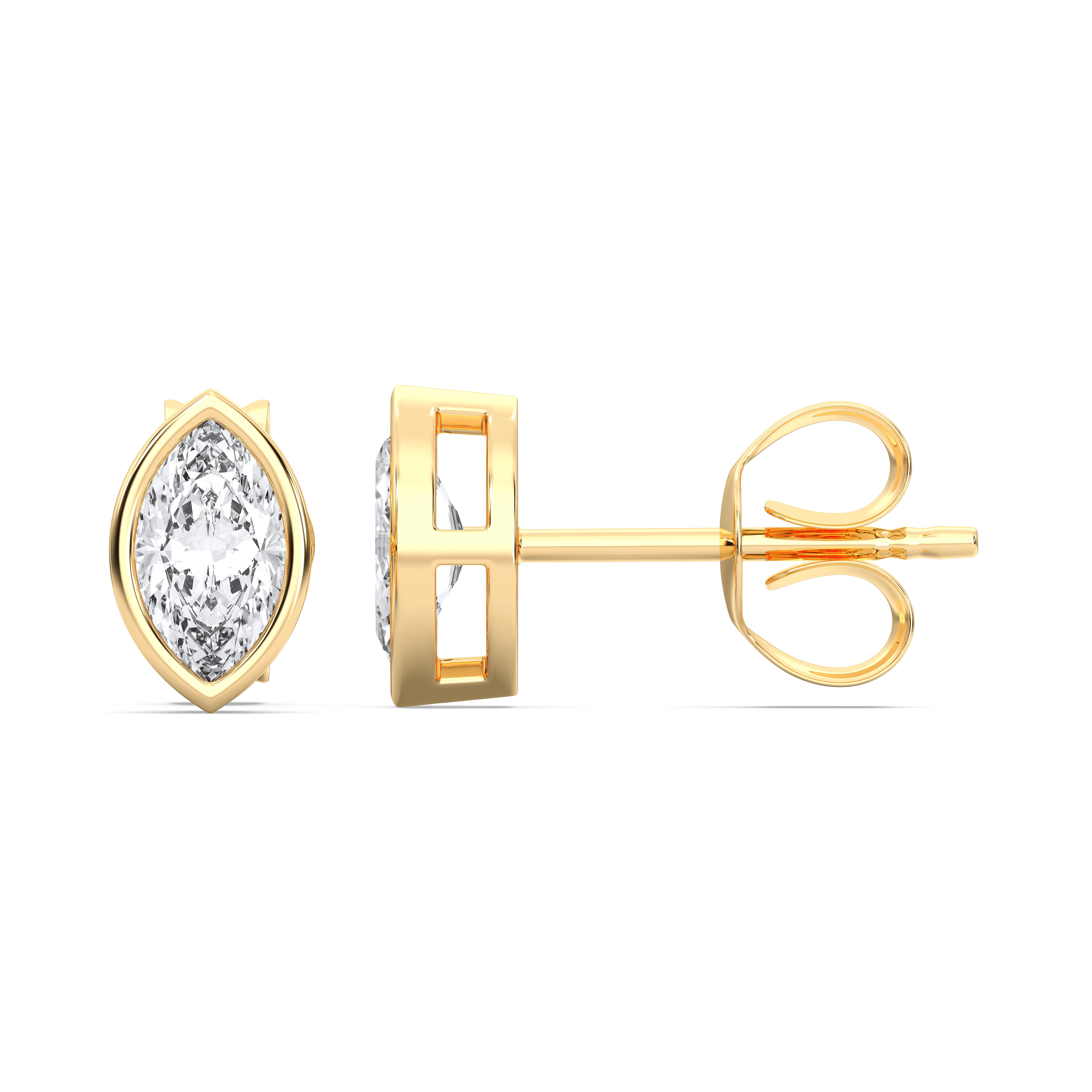 KEEVA JEWELS 1.00 Carat Moissanite Bezel Set Marquise Cut Gemstones ...
