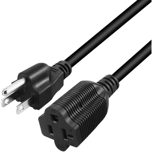 KEFENL-0.3M/1FT NEMA 5-15P to 5-15R/5-20R AC Power Cable,NEMA 5-15P to 5-20R,5-15P to 5-20R 14AWG 15 Amp Household Plug to 20 Amp T-Blade Power Conversion line