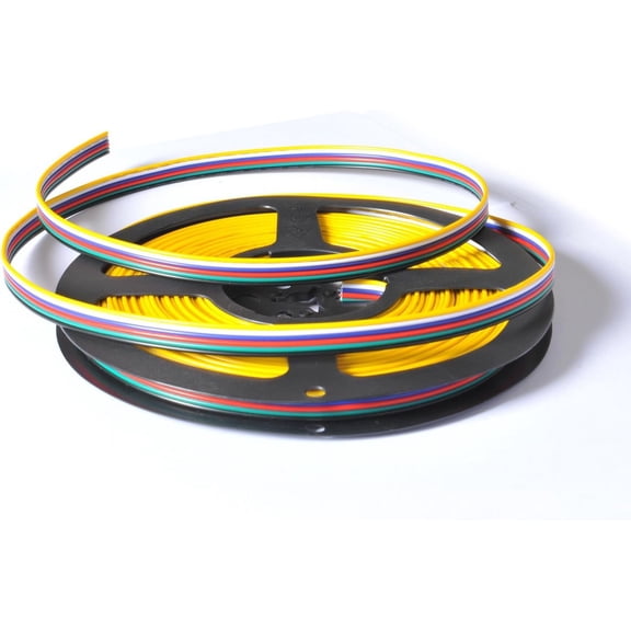 KEFENL-32.8ft/10m 6 Pin 20AWG Electrical Extension Cable 6 Conductor Line Cord Hook Up Wire for 5050 RGBWW RGBCCT Flexible LED Tape Light