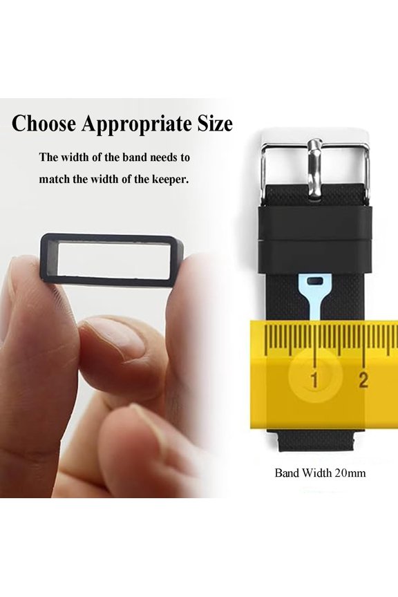 -7 in 1 Watch Band Holder, 6pcs Watch Band Loops Rings with a Spring Bar Tool