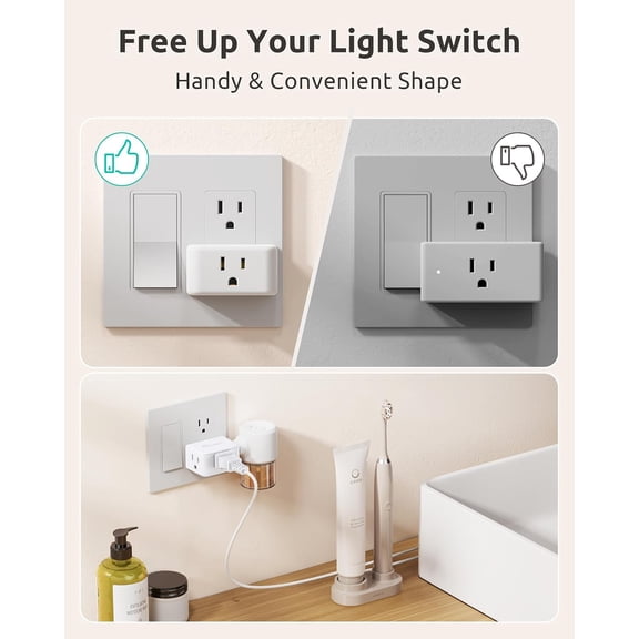 KEFENL-Outlet Extender 2 Pack, ETL Listed, Multi Outlet Wall Plug Extender with 3 Outlets, 3 Way Plug Extension Outlet Splitter, Cruise Ship Essentials, Easy to Pack for Travel, Business Trips, Whit