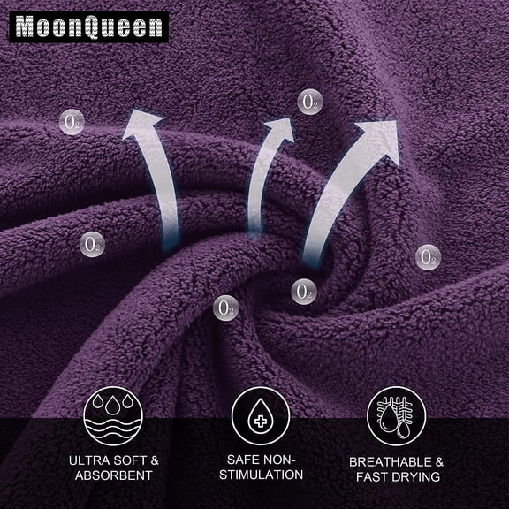 KEFENL-Ultra Soft Premium Washcloths Set - 12 x 12 inches - 24 Pack - Quick Drying - Highly Absorbent Coral Velvet Bathroom Wash Clothes - Use as Bath, Spa, Facial, Fingertip Towel (Plum)
