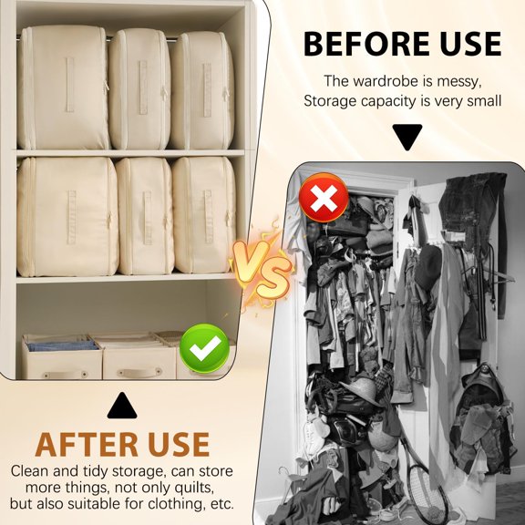 KEFENL-Ultra Space Saving Self Compression Organizer, Heavy Duty Moving Bags, Storage Tote for Space Saving, Self Compression Moving Large Capacity Organizer Bag for Comforters (Grey, XL (54 * 42 *