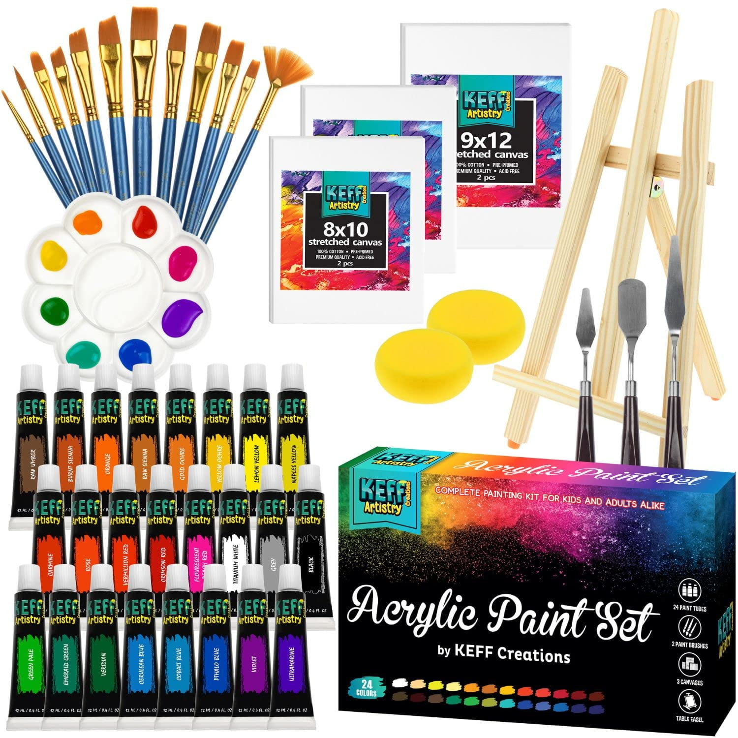 Kids Painting Set for Girls – Acrylic Paint Set for Kids - Art Supplie –  KEFF Creations