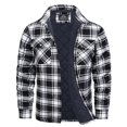 thumbnail image 1 of TACVASEN Men's Flannel Shirt Jacket Cotton Quilted Lined Button Down Plaid Shirt Jacket Winter Warm Heavyweight Coat, 1 of 7