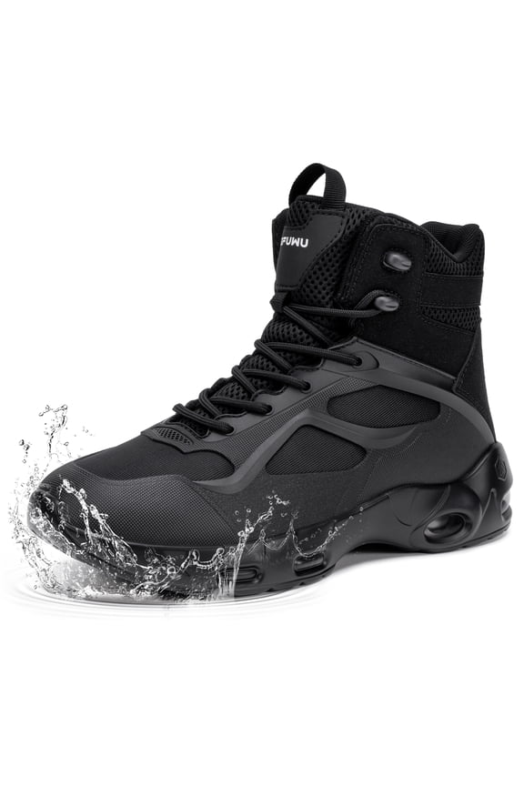 Military Tactical Boots for Men Waterproof Non Slip Hiking Work Combat Boots 6 Inch Side Zip Cushion Botas Tácticas Militares