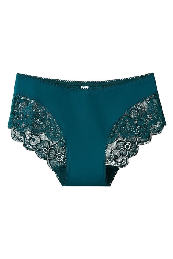 Underwear French Thin Perspective Mesh Lace Underwear Cropping Hip Lifting Low Waist Underwear Navy XL