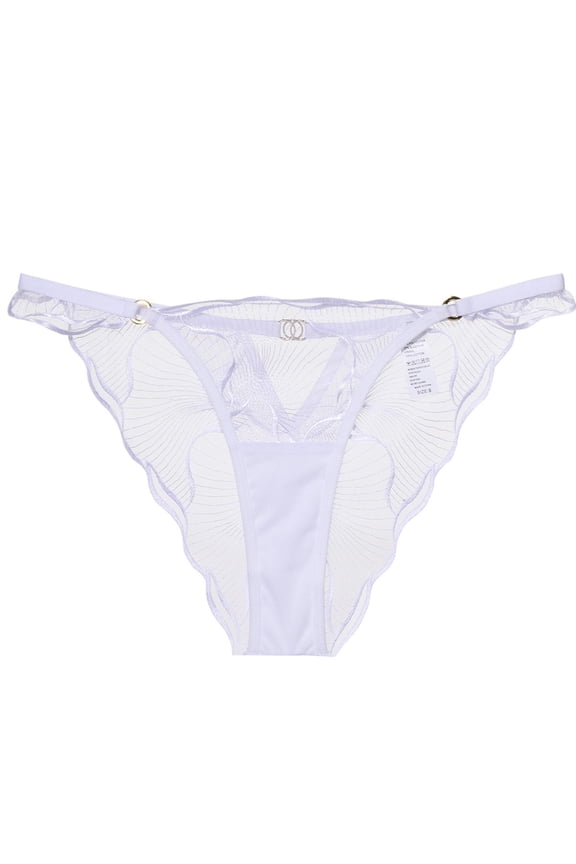 Underwear French Thin Perspective Mesh Lace Underwear Cropping Hip Lifting Low Waist Underwear White L