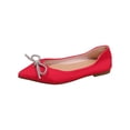 thumbnail image 1 of KEGIRLOM Women Fashionable Casual Pointed-Toe Soft-Sole Spring Style Flat Rhinestone Flat Shoes Red 6.5, 1 of 5